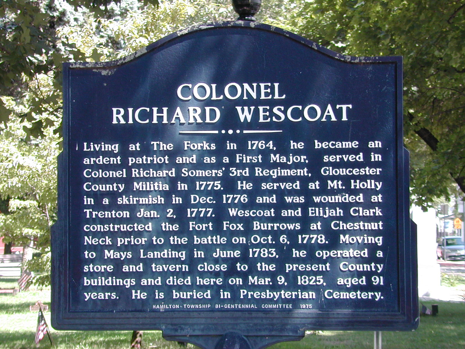 [Wescoat Free Burial Ground Image]